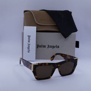 Palm Angels PERI099 HOLLYWOOD 6064 Cat Eye Sunglasses - Havana/Brown
